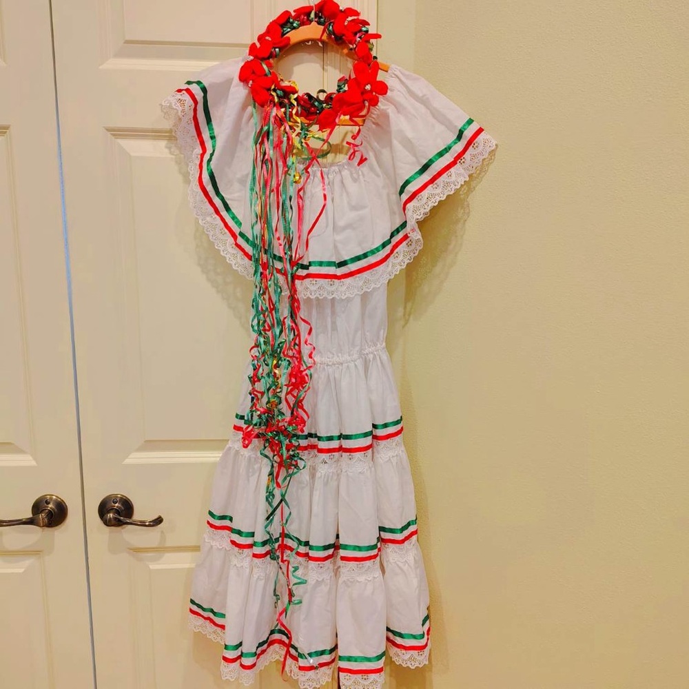 Authentic Mexican Dress Señorita Halloween Costume Cinco De Mayo Women L/XL - Picture 2 of 11